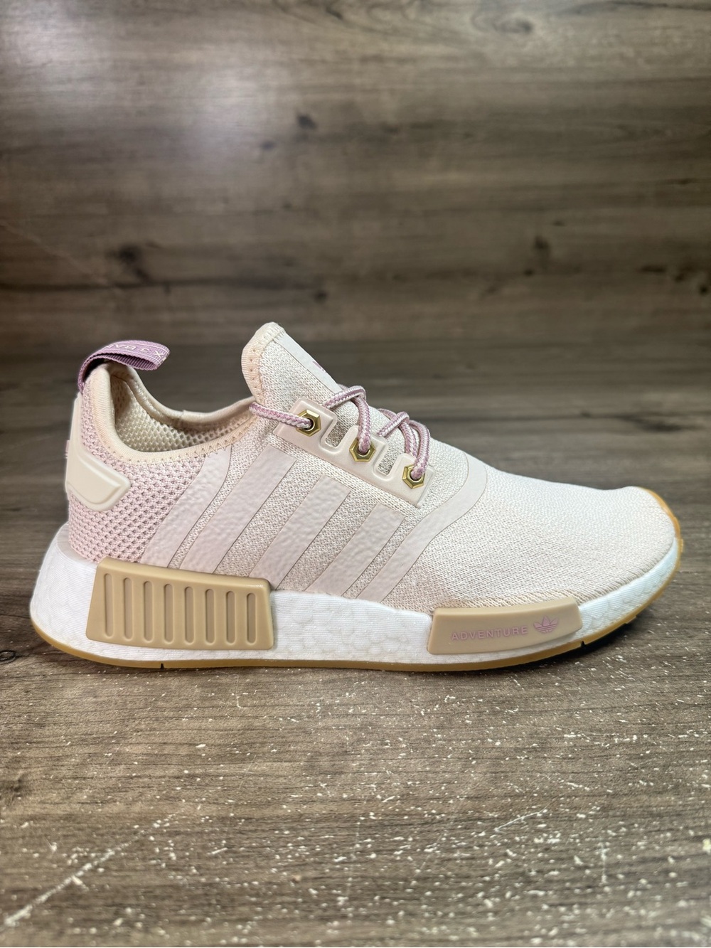 Adidas NMD R1 Linen Womens 8 Magic Mauve Pink Boost Sneakers GW9426